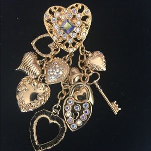 Kirks Foley vintage blue aurora borealis pin